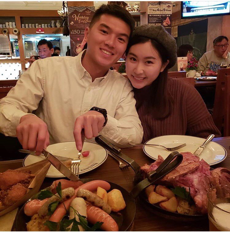 左為廖偉源，右為其伴侶徐嘉欣